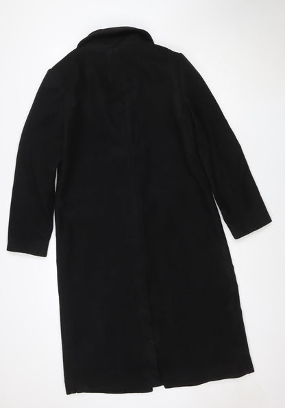 Marks and Spencer Womens Black Size 10 Long Overcoat