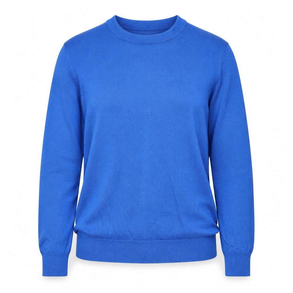 Marks and Spencer Women's Blue Merino Wool Crew Neck Jumper Size 10