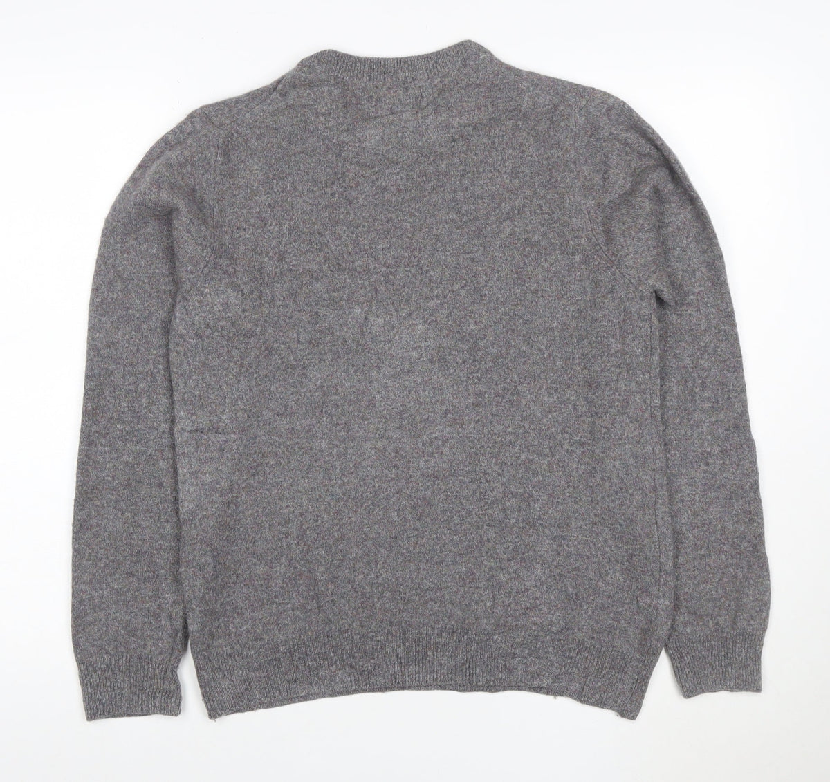 Marks and Spencer Mens Grey Wool Crew Neck Jumper M