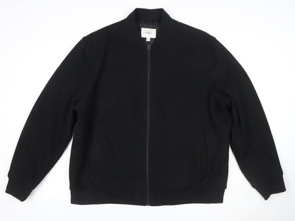 Marks and Spencer Men's Black 2XL Bomber Jacket Full Zip