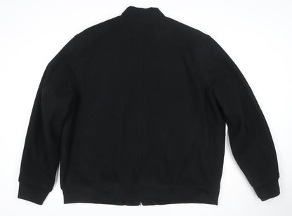 Marks and Spencer Men's Black 2XL Bomber Jacket Full Zip