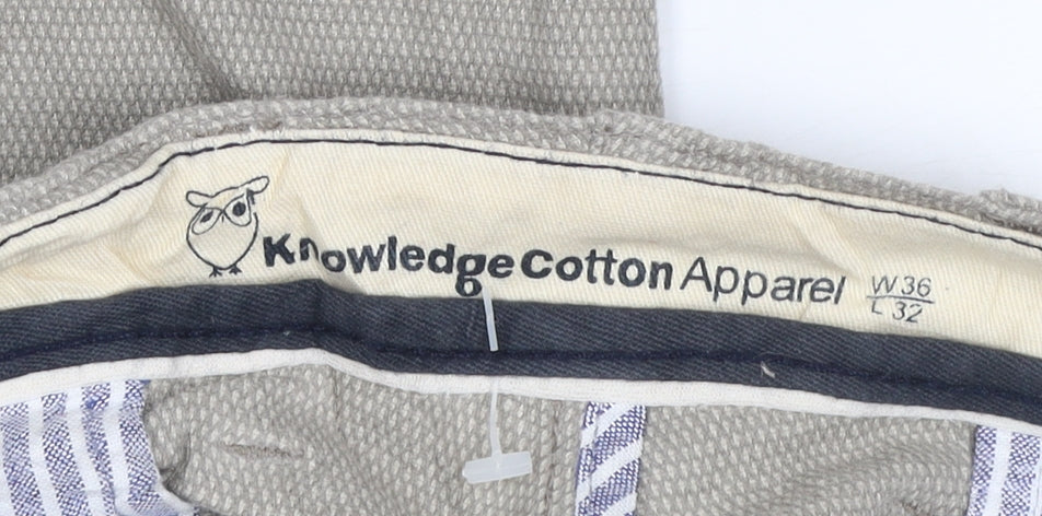 Knowledge Cotton Apparel Men's Beige Chino Trousers W36 L32