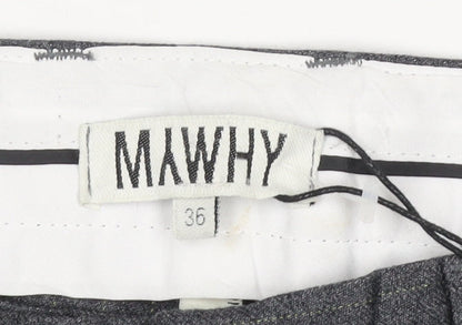 MAWHY Men's Grey Dress Pants Size 36 Regular Fit Trousers