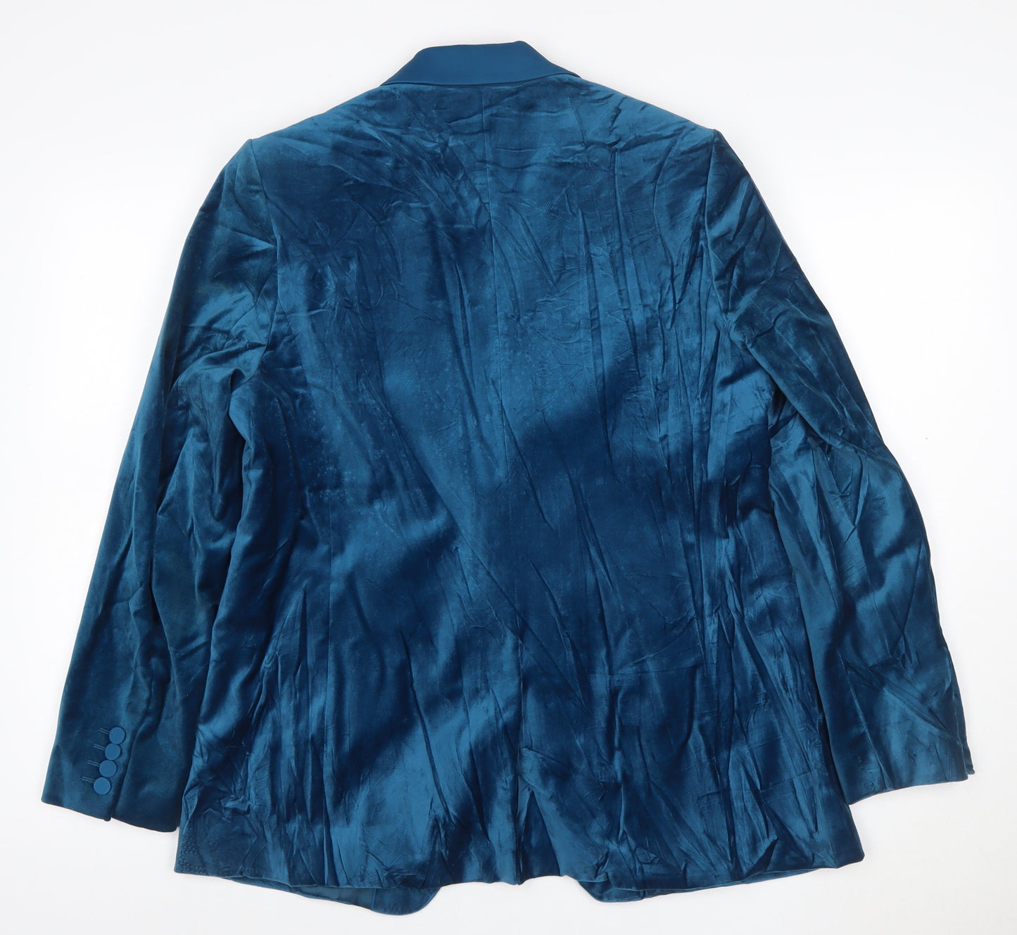Marks and Spencer Women's Blue Velvet Blazer Size 14