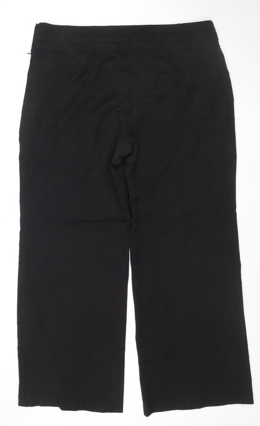 B Very Women’s Black Size 18 Wide-Leg Cropped Trousers