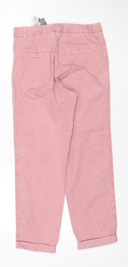 Marks and Spencer Women Pink Straight Cotton Jeans Size 6