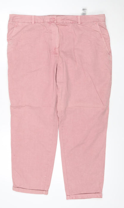 Marks and Spencer Women Pink Size 18 Relaxed Straight Jeans