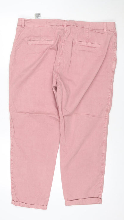 Marks and Spencer Women Pink Size 18 Relaxed Straight Jeans
