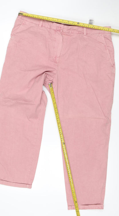 Marks and Spencer Women Pink Size 18 Relaxed Straight Jeans