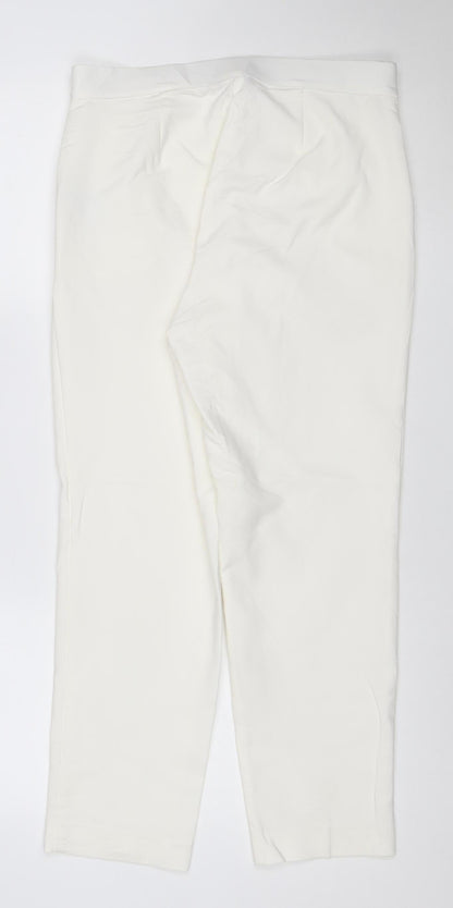 Marks and Spencer Women’s Ivory Slim Fit Stretch Trousers Size 12