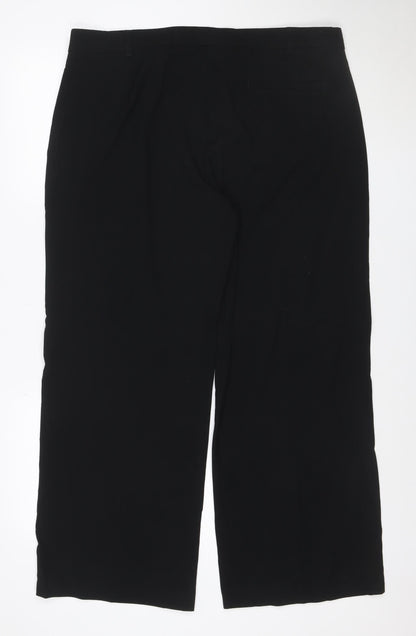 Marks and Spencer Women's Black Size 18 Stretch Straight Trousers