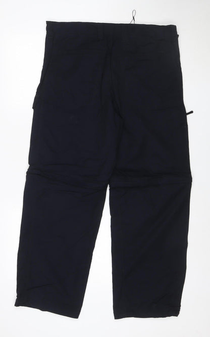 Marks and Spencer Men’s Black 36 Regular Cargo Convertible Trousers