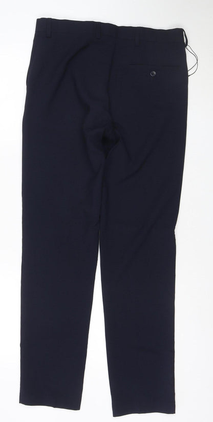 Marks and Spencer Men's Blue Skinny Dress Trousers 32x33