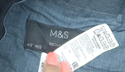 Marks and Spencer Men’s Black 40 Regular Dress Trousers