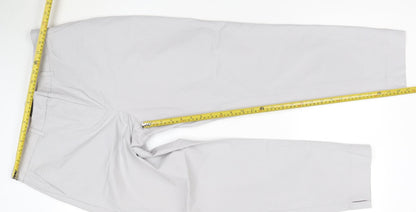 Marks and Spencer Women Grey Chino Trousers Size 14 Cotton Blend