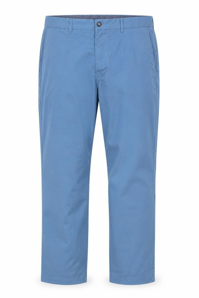 Marks and Spencer Blue Harbour Men's Blue 38x33 Regular Fit Chino Trousers