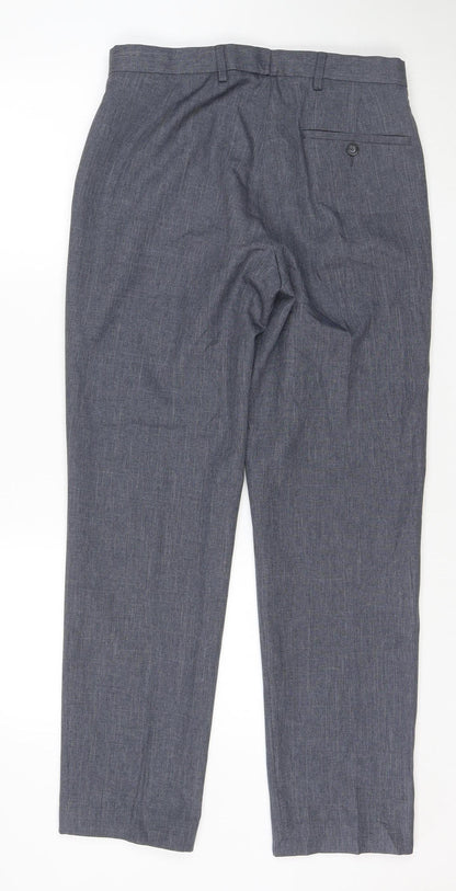 Marks and Spencer Men's Grey Regular Fit Chino Trousers 30in Waist