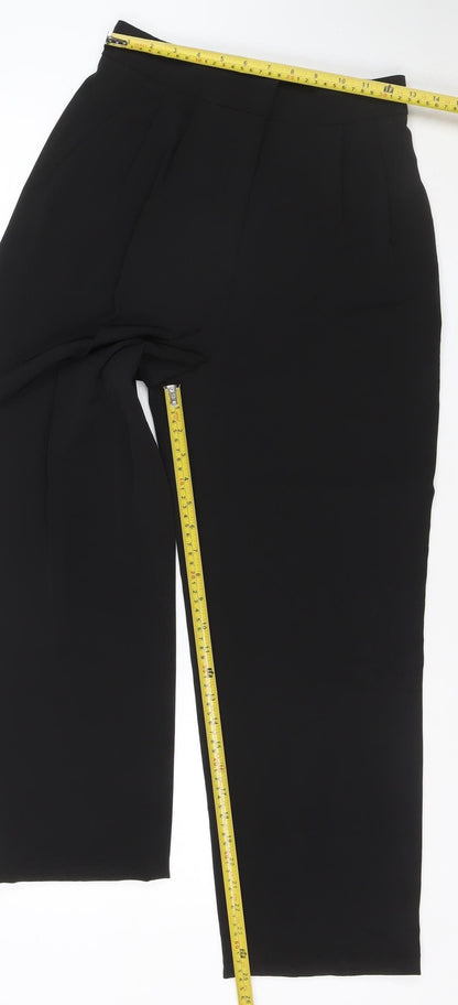 Marks and Spencer Women's Black Size 8 Tapered Trousers