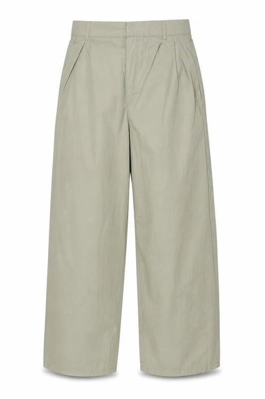 Pull & Bear Men's Beige Wide-Leg Viscose Cotton Trousers Size S