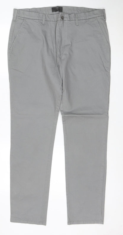 Marks and Spencer Men’s Grey Slim Fit Chino Trousers 38x33