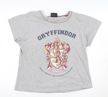 Harry Potter Gryffindor Grey Men's L Short Sleeve Cotton T-Shirt