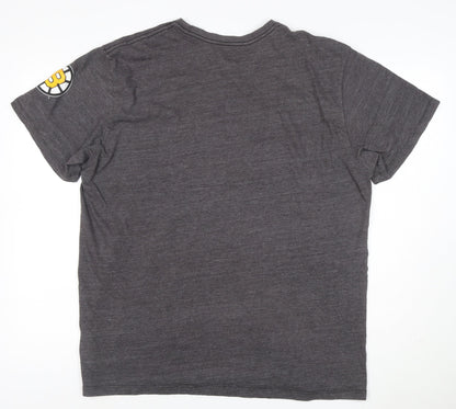 CCM Men's Grey Boston Bruins Graphic Sports T-Shirt XL