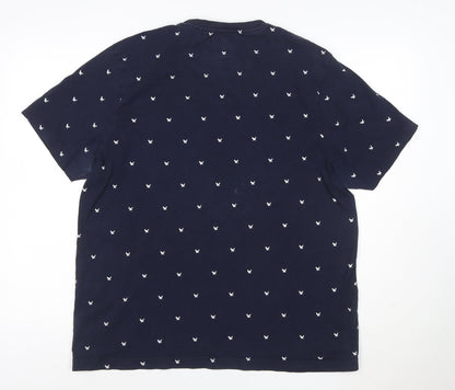 SoulCal & Co Men's Blue Embroidered Crew Neck T-Shirt XL