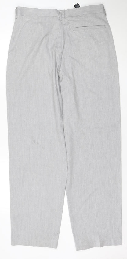 Topman Men's Grey W32 L34 Slim Fit Trousers