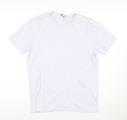 Reiss Women White Cotton Basic Short Sleeve T-Shirt S