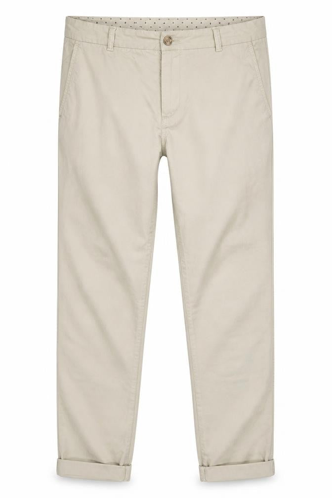 Marks and Spencer Men Beige Regular Fit Chino Trousers Size 14