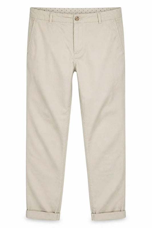Marks and Spencer Men Beige Regular Fit Chino Trousers Size 14