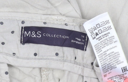 Marks and Spencer Men Beige Regular Fit Chino Trousers Size 14