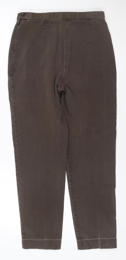 Marks and Spencer Women’s Brown Size 12 Long Straight Trousers