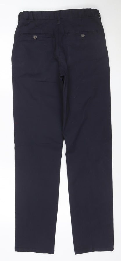Marks and Spencer Men's Blue Regular Fit Chino Trousers 30x33