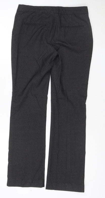 Next Men's Black Check Regular Fit Dress Trousers Size 8