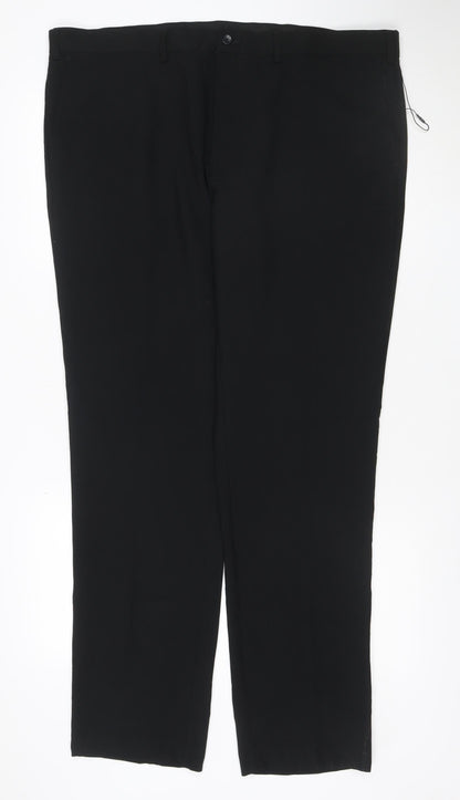 Marks and Spencer Men's Black Slim Fit Dress Trousers 42x33