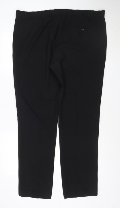 Marks and Spencer Men's Black Slim Fit Dress Trousers 42x33