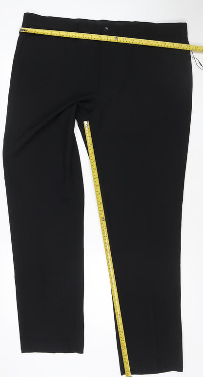 Marks and Spencer Men's Black Slim Fit Dress Trousers 42x33