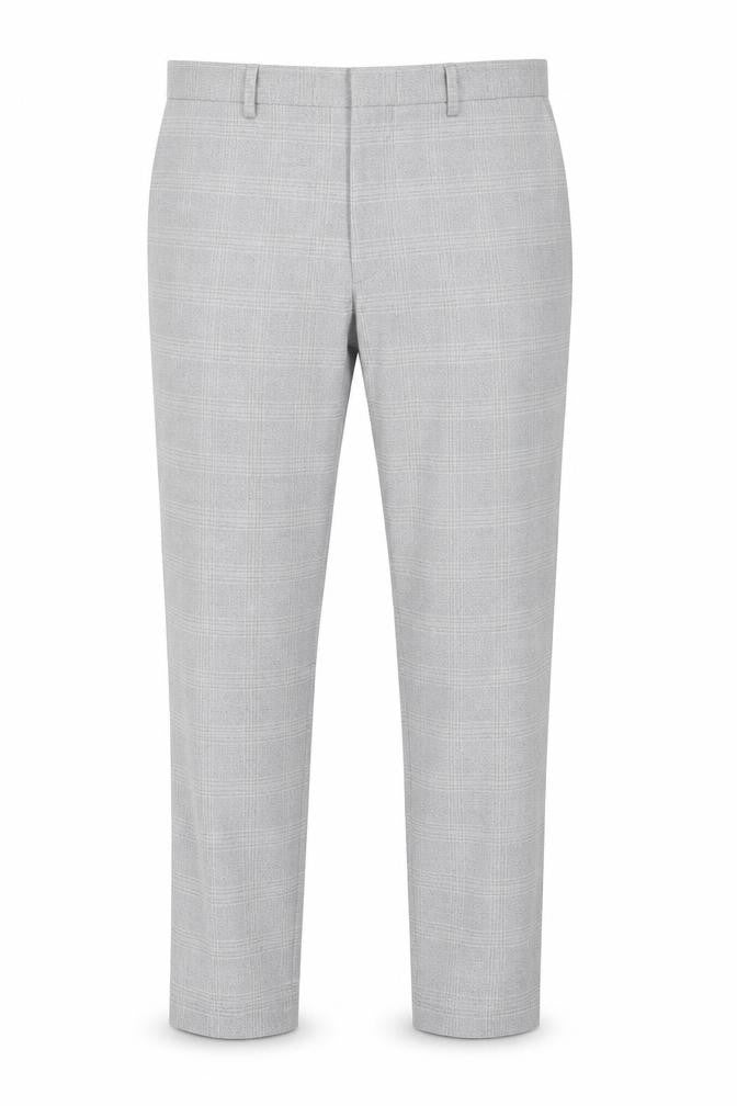 Marks and Spencer Men's Grey Check Skinny Dress Trousers 38S