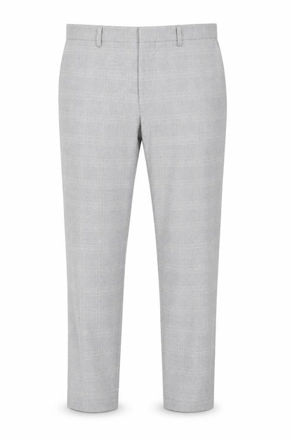 Marks and Spencer Men's Grey Check Skinny Dress Trousers 38S