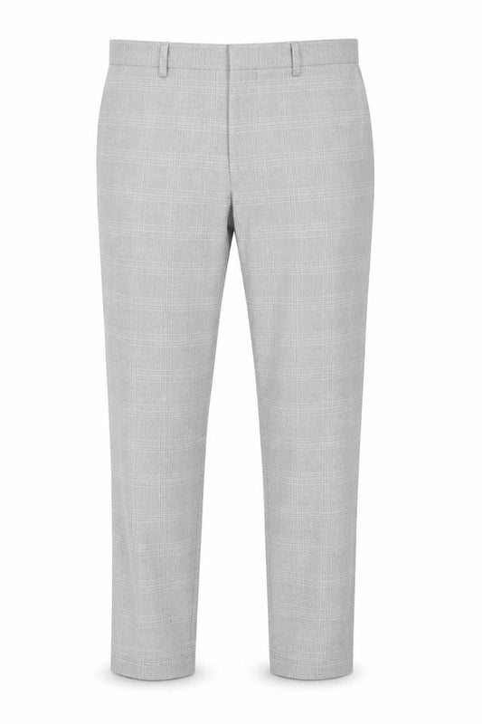 Marks and Spencer Men's Grey Check Skinny Dress Trousers 38S