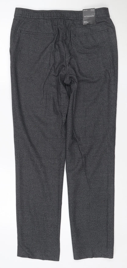 Marks and Spencer Autograph Mens Grey Slim Fit Trousers 32R