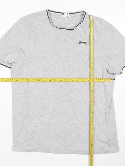Slazenger Men's Grey Short Sleeve Crew Neck T-Shirt Size M