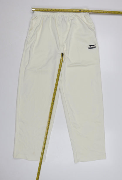 Slazenger Men Ivory Regular Fit Sweatpants S Lightweight Sports Trousers