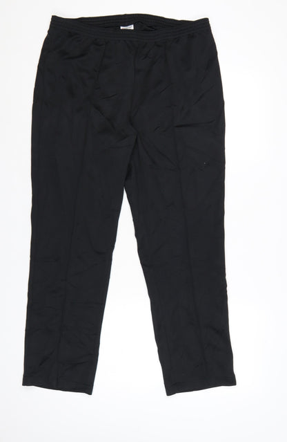 Damart Women’s Black Size 16 Elastic Waist Straight Trousers