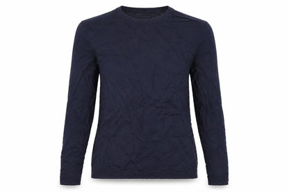 BOSS Womens Blue Merino Wool Crew Neck Long Sleeve Jumper M