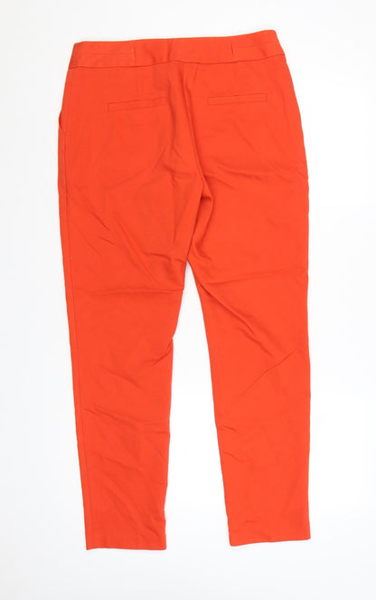 Laura Ashley Womens Orange Slim Ankle Trousers Size 12