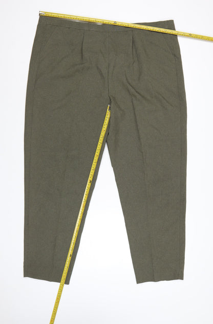 Classics Women’s Olive Green Size 22 Tapered Polyester Trousers