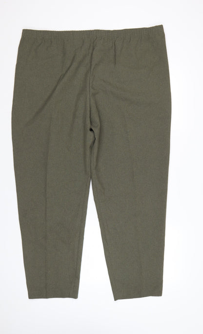 Classics Women’s Olive Green Size 22 Tapered Polyester Trousers
