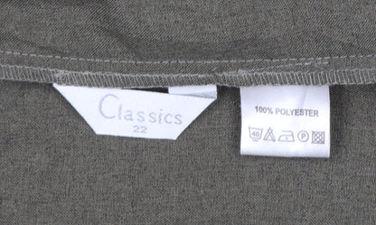 Classics Women’s Olive Green Size 22 Tapered Polyester Trousers